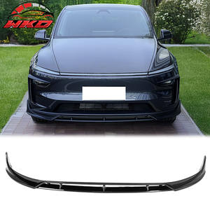 Pour Tesla Model Y Juniper 2025-2026, lèvre de pare-chocs avant 4 pièces, noir brillant, spoiler de voiture, kit carrosserie de haute qualité - Product Image 1