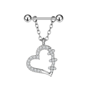 <span class=keywords><strong>Piercing</strong></span> joyería cristal corazón <span class=keywords><strong>pezón</strong></span> anillo Barbell <span class=keywords><strong>pezón</strong></span> <span class=keywords><strong>Piercing</strong></span> Sexy mujeres <span class=keywords><strong>pezón</strong></span> anillos cubierta hombres y mujeres joyería del cuerpo - Product Image 1