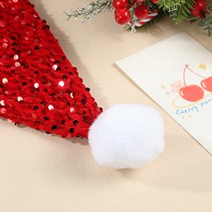 ขายส่งของตกแต่งงานปาร์ตี้คริสต์มาสแบบใหม่ ตุ๊กตาขนนุ่มประดับเลื่อม ดีไซน์แบบพลิกเปิดได้ หมวกและเครื่องประดับศีรษะ - Product Image 3