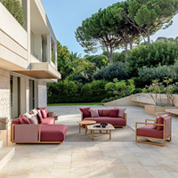 Modernes Outdoor-Teakholz-Sessel-Set: Ergonomisch, wetterfest, umweltfreundlich, langlebig – ideal für Poolbereiche, versenkte Innenhöfe und Essbereiche