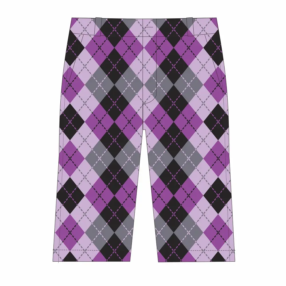 Sublimation printing custom printed stretch mens golf shorts