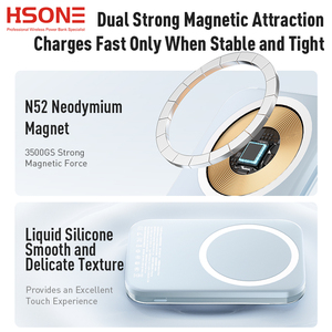 Custom Power Bank 5000mAh caricabatteria esterno Mini Powerbank portatile Wireless Power Bank magnetico - Product Image 6