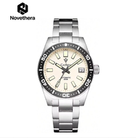 NOVETHERA – montre de plongée pour hommes, 38mm, japon 8215, automatique, mécanique, verre saphir, date lumineuse, étanche à 200M