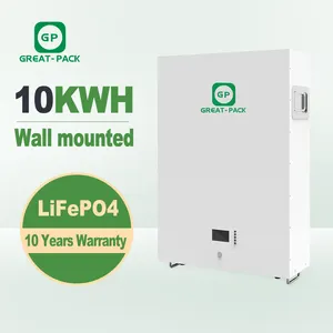 10 년 보증 EU 창고 10Kwh 48V 200Ah 리튬 배터리 태양 에너지 저장 리튬 철 인산염 배터리