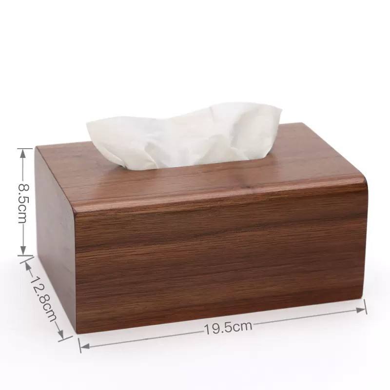 Boîte à mouchoirs en noyer/19,5*12,8*8,5 cm