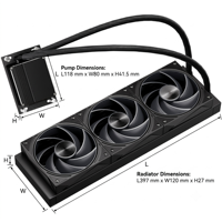 Thermalright W360-EPYC-SP3 refroidisseur liquide à débit d'air élevé 128,2 CFM avec pompe à eau de 3000 tr/min