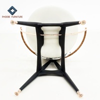 Ensemble de chaises de salle à manger Foshan Phoebe, style moderne, luxe européen, antique, or, acier inoxydable, avec accoudoirs