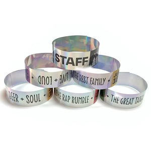 Bracelets promotionnels personnalisables, imprimés, imperméables, avec code QR sécurisé pour l'admission en club - Product Image 4