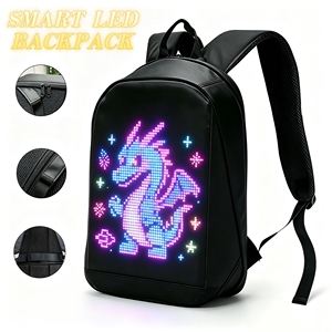 Led <b>Backpack</b> with Programmable Screen,Laptop <b>Backpack</b> with APP Control <b>Waterproof</b> Led Bookbag,Travel, Motorcycle Bag,Scooter Bag - Product Image 1