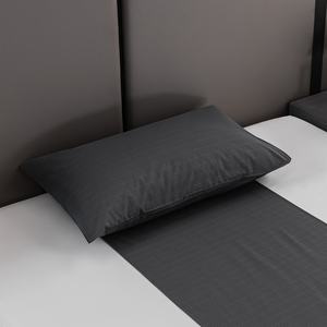 Drap plat antibactérien 400TC en coton respirant avec motif végétal brodé pour la maison, l'hôtel et l'hôpital - Product Image 2