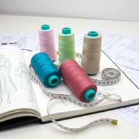 Fil de coton filé Mengli 40s/2 à haute résistance à la traction pour vêtements, artisanat, textiles de maison.