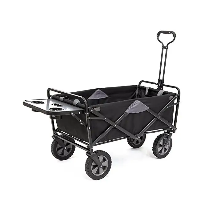 Capacity 100kg Foldable Wagon Shopping Beach Garden Pull Trolley Collapsible Folding Outdoor Portable Utility Cart