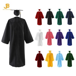 JJB - Conjunto de toga y birrete de graduación con borla, regalia mate para adultos, unisex, azul <span class=keywords><strong>real</strong></span>, tela de poliéster, para uso escolar - Product Image 4