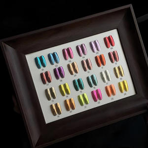 Poudre de chrome métallique à effet miroir TSZS, palette de pigments, poussière scintillante, super brillante, irisée, fournitures de poudre acrylique pour ongles - Product Image 1