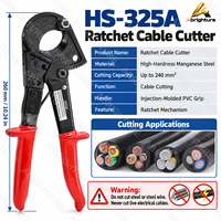 Coupe-câble à cliquet HS-325A 240mm² HS-520A 400mm² en acier au manganèse pour couper les câbles en cuivre et en aluminium, outils électriques manuels