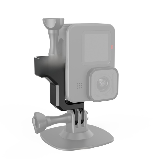 Ultra Durable Aluminum Diy Helmet Camera Mount Helmet Shooting Bracket Vertical Camera Mount Adapter For Gopro10/11/12/13