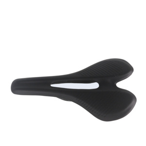 Sillín de Fibra de Carbono Completa + Cuero, Apto para Bicicleta de Carretera y Montaña, Asiento Delantero SD013 - Product Image 1