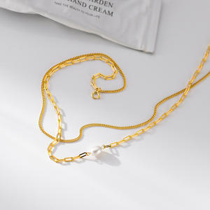 Collar de Perlas de Plata S925, Estilo Fresco y Dulce, Diseño de Nicho, Superficie Fotosensible, Amor, Y02318 - Product Image 3