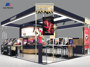 <span class=keywords><strong>Kiosque</strong></span> de maquillage personnalisé de couleur or noir pour centre commercial, design de <span class=keywords><strong>kiosque</strong></span> cosmétique élégant pour centre commercial - Product Image 6