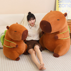 Peluche di Capibara Cartoonesco Carino 23cm-100cm, Bambola Grassa, Animale di Peluche Confortevole per Bambini, <span class=keywords><strong>Regalo</strong></span> di Compleanno per Ragazze - Product Image 2
