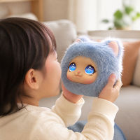 Peluche interactive 4G eSIM à commande vocale IA, douce et moelleuse, en coton PP, avec oreilles de chat mignonnes, compagnon pour enfants, cadeau