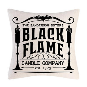 Passen Sie Black Flame Candle Company Themed dekorative Retro <span class=keywords><strong>Gothic</strong></span> Design Fledermaus Kerzen elemente Paar Kissen - Product Image 3