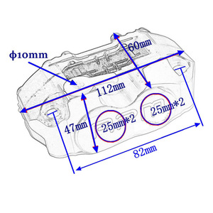 Nouveau Étriers <span class=keywords><strong>de</strong></span> <span class=keywords><strong>Frein</strong></span> à Radiateur Bidirectionnels <span class=keywords><strong>RPM</strong></span> à Quatre Pistons, Maître-Cylindre Inférieur, Modification en Alliage d'Aluminium, Rénovation/Mise à Niveau 1 An - Product Image 3