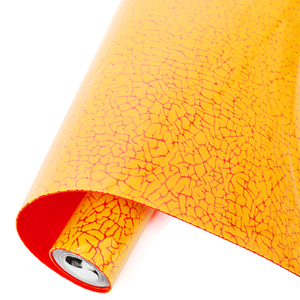 <span class=keywords><strong>Vinyle</strong></span> thermocollant YS Flock 3D effet craquelé avec texture circulaire dégradée, plaque épaisse HTV Flocking pour vêtements - Product Image 4