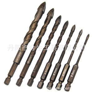 Brocas para azulejos Mr Drill con vástago hexagonal de 6 mm, 8 mm, 10 mm y 12 mm con revestimiento de TiCN para paredes de cerámica y materiales sintéticos. - Product Image 3