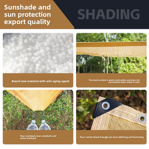 100gsm Vàng HDPE dệt nhà kính vải bóng râm và lưới hình chữ nhật Warp dệt kim Sun <span class=keywords><strong>Shade</strong></span> Sail cho nông nghiệp - Product Image 5