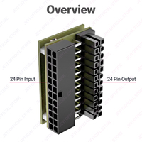JEYI Factory 90 ATX 24Pin RGB Adapter 18 modos de luz hembra a macho placa base conector de alimentación para PC de escritorio en Stock