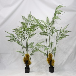 ต้นเฟิร์นทองในกระถาง ต้นเฟิร์นหัวลิงแบบตั้งพื้น ต้นบอนไซตกแต่งภายในอาคาร ต้นไม้และพืชประดิษฐ์ - Product Image 6