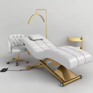 เตียงต่อขนตาไฟฟ้าแบบโค้งหรูหรา ชุดเฟอร์นิเจอร์ร้านเสริมสวย เตียงปักขนตาสำหรับงานเสริมความงาม - Product Image 6