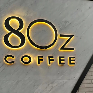 Oem Backlit 3D thép không gỉ thư không thấm nước tùy chỉnh <span class=keywords><strong>led</strong></span> vàng màu ngoài trời cửa hàng Acrylic biểu tượng kinh doanh dấu hiệu - Product Image 6