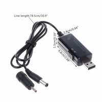 Convertidor de Voltaje 2 en 1 USB DC 5.5mm/3.5mm |   Banco de Energía de Emergencia de 5V 9V/12V para Router WiFi |   Cable trenzado para dispositivos con cámara IOS