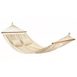 <span class=keywords><strong>Hamac</strong></span> double moderne de luxe <span class=keywords><strong>avec</strong></span> barres de maintien en bois et oreillers, éco-responsable, portable, pour l'intérieur et l'extérieur - Product Image 1