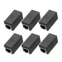 RJ45 Coupler Ethernet Coupler, Inline Coupler untuk Cat8/ Cat7/ Cat6/ Cat5e/Cat5 adaptor Female ke Female