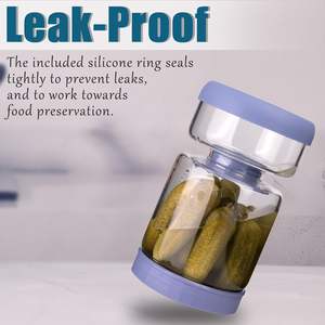 <span class=keywords><strong>Pickle</strong></span> E Azeitonas Jar Recipiente Com Filtro Flip, Separador De Suco À Prova De Vazamento Ampulheta Alimentos Saver Recipiente De Armazenamento - Product Image 4