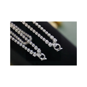 Collar de Zirconia cúbica multiusos de Plata de Ley 925 clásica de alta calidad, joyería para mujeres y hombres - Product Image 1