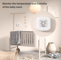 Capteur intelligent de température et d'humidité Zigbee, détecteur numérique avec surveillance à distance WiFi pour la domotique