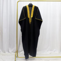 Bisht en mousseline de soie pour hommes musulmans de Dubaï, Abaya, uniforme de prière arabe pour l'Aïd, Thobe, cape pour hommes, robe longue saoudienne