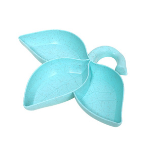 Mulberry Leaf Dipping Dish Plastic Divided Spice <b>Storage</b> <b>Kitchen</b> Creative Seasoning Tray Pink Blue Green Beige - Product Image 4