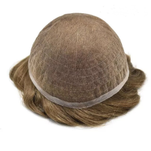 Prothèse capillaire homme de haute qualité en cheveux humains Remy, ondulation naturelle, ultra-fine, en dentelle, pour remplacement capillaire - Product Image 2
