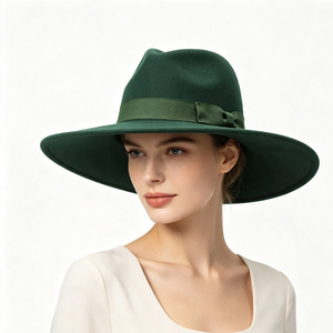 Sombreros Fedora para Mujer al por Mayor, de Ala Ancha Plana de 9.5cm, con Lazo a Juego, Nueva Tendencia 2023, Alta Calidad, Venta Caliente, ODM/OEM - Product Image 2