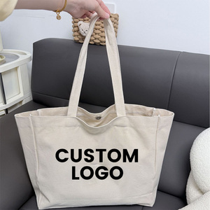 Tùy chỉnh Canvas Pouch thương mại hiển thị promo Quà Tặng Ngân Sách bán buôn trống DIY có thể in lớn Canvas Tote bagwith Túi - Product Image 1