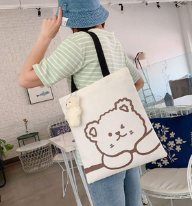 Tela reutilizable con bajo pedido mínimo para la fabricación de bolsas de compras de lona de algodón náuticas bordadas para mujer - Product Image 5