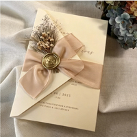 Invitaciones de Boda Personalizadas, Tarjeta de Felicitación con Papel de Arte, Opciones de Papel Kraft e Impresión Offset