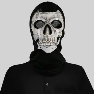 Disfraz de fantasma de Call of Duty para Halloween, máscara de látex de líneas dobles con estampado personalizado de Call of Duty, máscara de fantasma gritando espeluznante