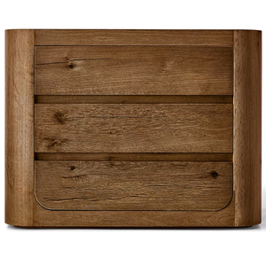 Modern Design <strong>Rustic</strong> Bedroom Solid Wood Multi-functional <strong>Bedside</strong> <strong>Table</strong> with Drawers Oak Nightstand - Product Image 3