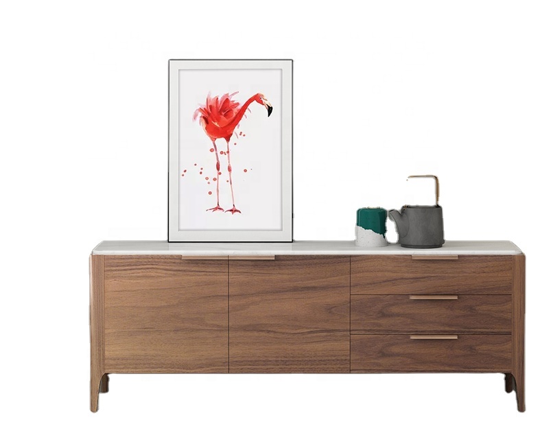 Современный шкаф-сервант Marsolid Colorop из твердой древесины, с 3 ящиками, мебель для дома, пепельные ножки